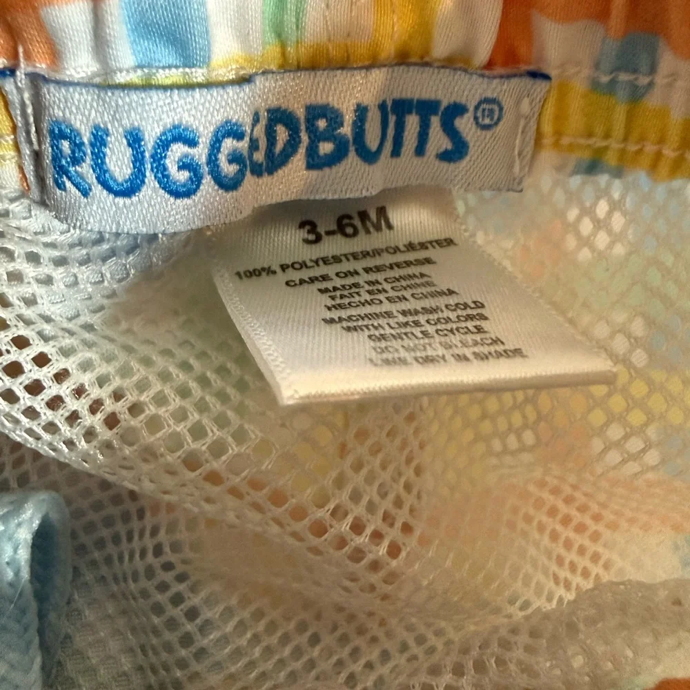 RuggedButts by RuffleButts‎ Little Boys Pastel Plaid Swim Trunks 🌊✨